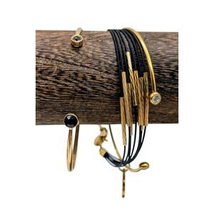 Lot of Three Gold Tone Dainty  Bracelets --Kinsley Armelle & 2 Other Small Sizes